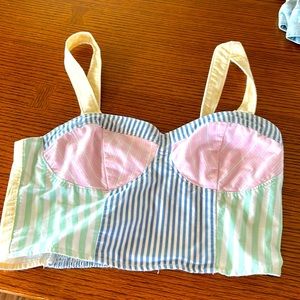 Size S, Hollister striped crop top